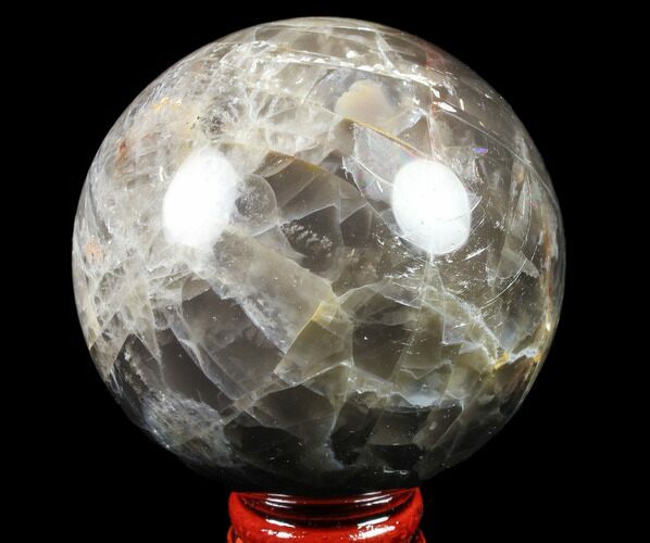 Polished Black Moonstone Sphere - Madagascar #78953